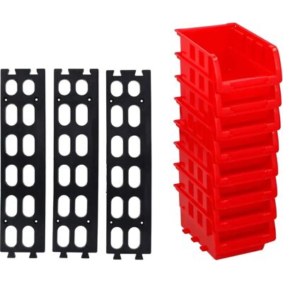Kinzo Rote Aufbewahrungsboxen - 12x10cm, 8 Stück Kinzo Rote Aufbewahrungsboxen - 12x10cm, 8 Stück