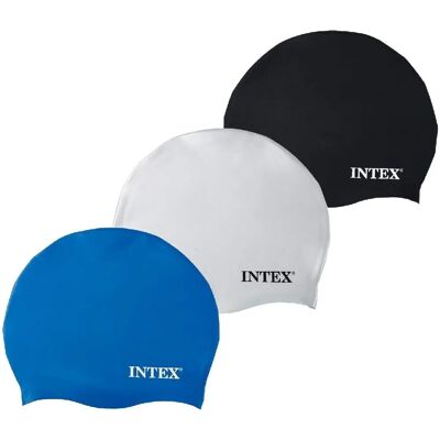 Touca de Natação de Silicone Intex - Azul para Crianças & Adultos a partir de 8 anos Touca de Natação de Silicone Intex - Azul para Crianças & Adultos a partir de 8 anos