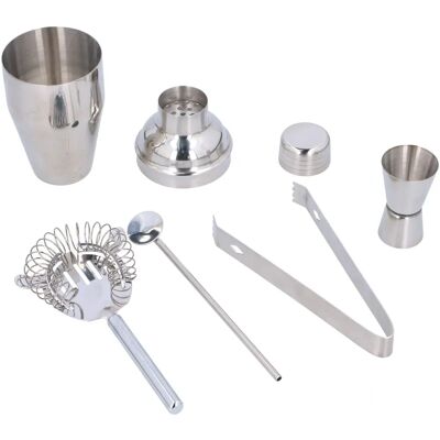 Alpina Cocktailset - Cocktailshaker - 5-teilig - Edelstahl - Silber Grau - Cocktail-Set Alpina Cocktailset - Cocktailshaker - 5-teilig - Edelstahl - Silber Grau - Cocktail-Set