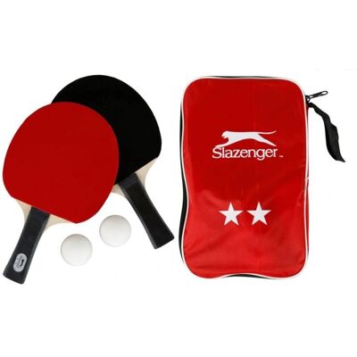 Slazenger Table Tennis Set - 2 Bats, 2 Balls & Bag Slazenger Table Tennis Set - 2 Bats, 2 Balls & Bag