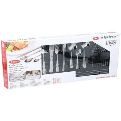 Alpina 42 Stück Premium Besteck-Set - Küchen Besteck Alpina 42 Stück Premium Besteck-Set - Küchen Besteck