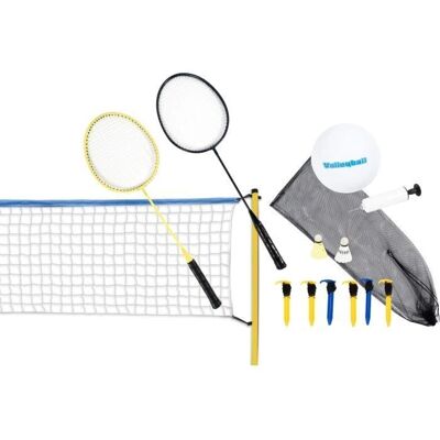 Scatch Sportset - Volleybal & Badminton - Net, Rackets, Ballen Scatch Sportset - Volleybal & Badminton - Net, Rackets, Ballen
