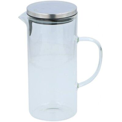Pricenet Alpina - Glas Karaffe mit Borosilikatglasdeckel - 1,3L Pricenet Alpina - Glas Karaffe mit Borosilikatglasdeckel - 1,3L