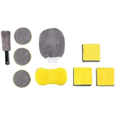 Kit de nettoyage et rangement Dunlop pour voiture - 9 pièces - Publicité Kit de nettoyage et rangement Dunlop pour voiture - 9 pièces - Publicité
