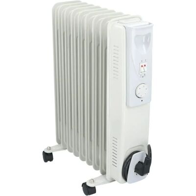 Alpina Elektrischer Ölradiator - 2000W - Weiß - Einstellbarer Thermostat Alpina Elektrischer Ölradiator - 2000W - Weiß - Einstellbarer Thermostat