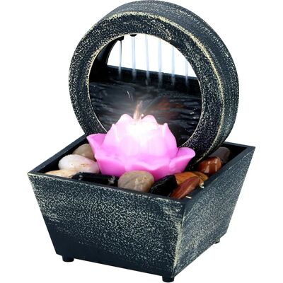 Bakaji Fuente Interior con Flor de Loto - Decorativa LED Bakaji Fuente Interior con Flor de Loto - Decorativa LED