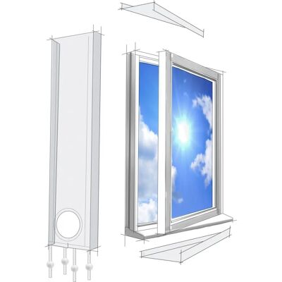 Kit de Sellado de Ventanas Lifetime Air - Ajustable, Universal para Aires Acondicionados Portátiles Kit de Sellado de Ventanas Lifetime Air - Ajustable, Universal para Aires Acondicionados Portátiles