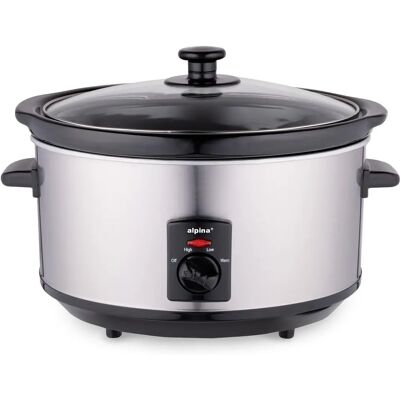 Alpina Slow Cooker - Bianco - Casseruola Lenta Alpina Slow Cooker - Bianco - Casseruola Lenta