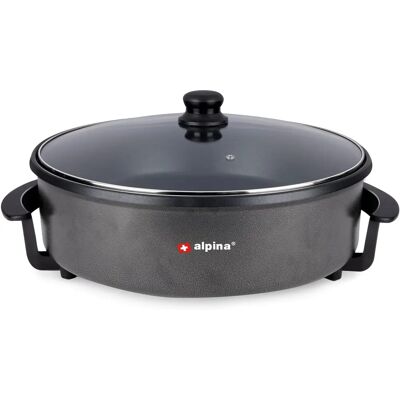 Alpina Elektrische Koekenpan 42cm - Non-stick - Thermostat - 1500W Alpina Elektrische Koekenpan 42cm - Non-stick - Thermostat - 1500W