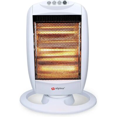 Alpina Draagbare 1200W Halogeen Verwarming - 3 Warmtestanden Alpina Draagbare 1200W Halogeen Verwarming - 3 Warmtestanden