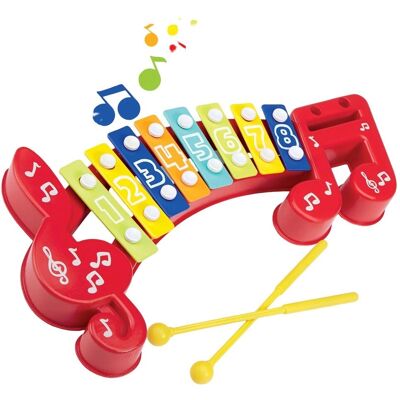 Pricenet Xylophon mit 8 Tasten - Rotes Musikinstrument Pricenet Xylophon mit 8 Tasten - Rotes Musikinstrument
