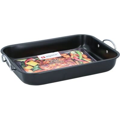 Alpina Oven Schep - Rechthoekig - Antiaanbaklaag - 39x29x6 cm - Zwart Alpina Oven Schep - Rechthoekig - Antiaanbaklaag - 39x29x6 cm - Zwart