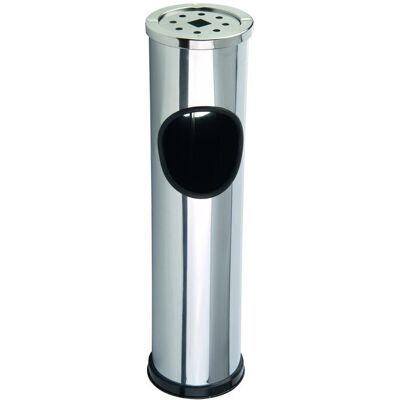 Bakaji Edelstahl Aschenbecher Mülleimer - Außen 56cm Modernes Design Bakaji Edelstahl Aschenbecher Mülleimer - Außen 56cm Modernes Design