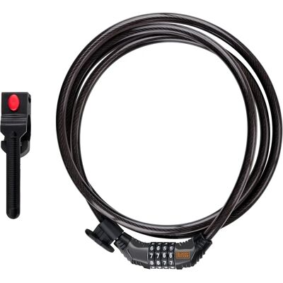 Black & Decker Fahrradschloss - 4-stellig - 90cm - Schwarz Black & Decker Fahrradschloss - 4-stellig - 90cm - Schwarz