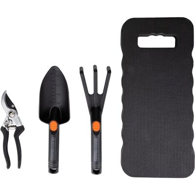 Northix Gartengeräte-Set: 4-teilig - Schaufel, Gartenschere, Gartenforke, Knieschoner Northix Gartengeräte-Set: 4-teilig - Schaufel, Gartenschere, Gartenforke, Knieschoner