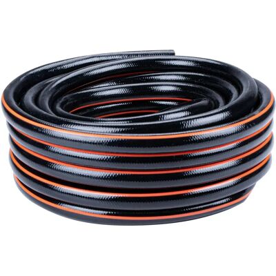 Wąż Ogrodowy Black & Decker 25M - Wytrzymały PVC - Pasuje do Standardowego Kranu - Czarny/Orange Wąż Ogrodowy Black & Decker 25M - Wytrzymały PVC - Pasuje do Standardowego Kranu - Czarny/Orange