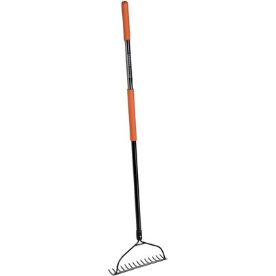Black & Decker Modèle 150 cm Râteau de Jardin en Fibre de Verre et Acier au Carbone - Noir/Orange - Outil de Jardin - Publicité Black & Decker Modèle 150 cm Râteau de Jardin en Fibre de Verre et Acier au Carbone - Noir/Orange - Outil de Jardin - Publicité