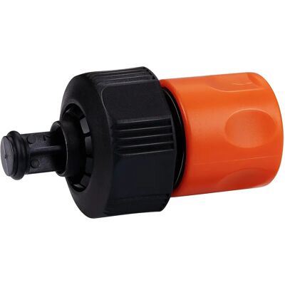 Raccord Rapide pour Tuyau d'Arrosage Black & Decker avec Waterstop - 5/8'-3/4' - Plastique - Noir/Orange - Publicité Raccord Rapide pour Tuyau d'Arrosage Black & Decker avec Waterstop - 5/8'-3/4' - Plastique - Noir/Orange - Publicité