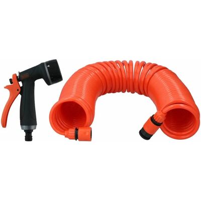 Wąż Ogrodowy Spiralny Black & Decker - 15M, 6 Ustawień, 1/2 Złącza Wąż Ogrodowy Spiralny Black & Decker - 15M, 6 Ustawień, 1/2 Złącza