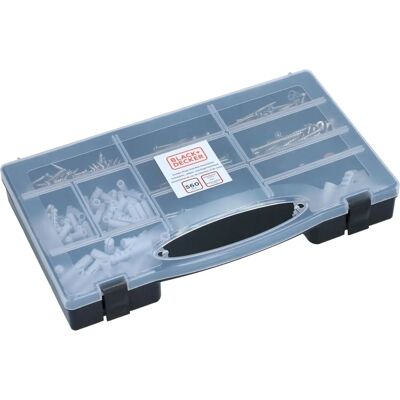 Black & Decker Set skruvar, pluggar och spikar - Hemförbättrings kit Black & Decker Set skruvar, pluggar och spikar - Hemförbättrings kit