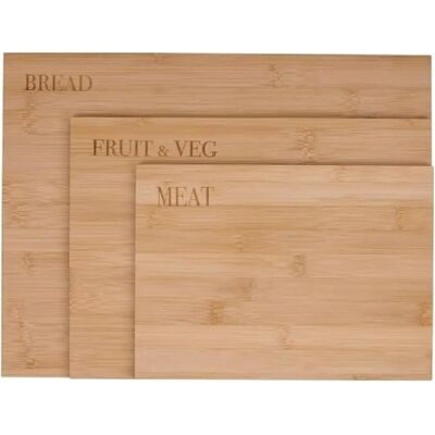 Alpina Bamboo Cutting Boards Set - 3 Sizes - Kitchen Accessories Alpina Bamboo Cutting Boards Set - 3 Sizes - Kitchen Accessories
