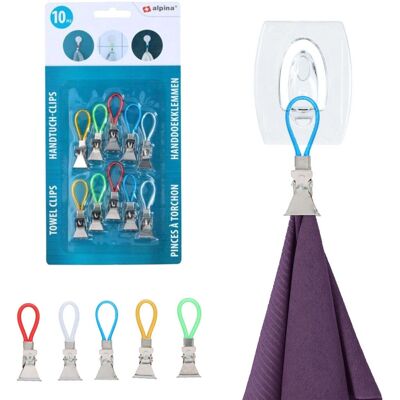 Alpina - Tea Towel Clips - 10 Pack - Clips Alpina - Tea Towel Clips - 10 Pack - Clips