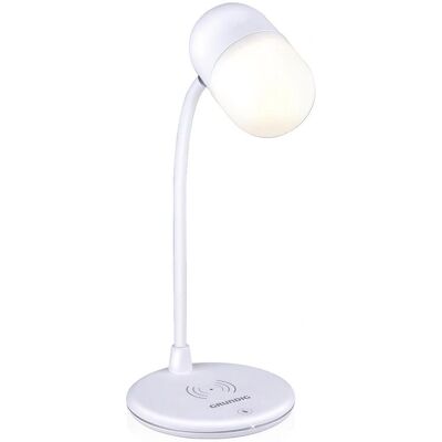 Grundig 3-in-1 LED-Lampe mit Bluetooth & kabellosem Ladegerät Grundig 3-in-1 LED-Lampe mit Bluetooth & kabellosem Ladegerät