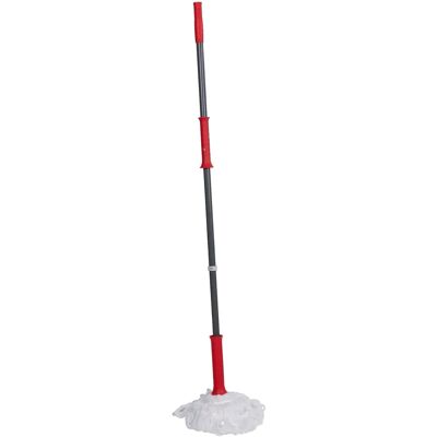 Balai en microfibre Dirt Devil - 125x7,5 cm - Facile à essorer - Rouge/Gris - Publicité Balai en microfibre Dirt Devil - 125x7,5 cm - Facile à essorer - Rouge/Gris - Publicité