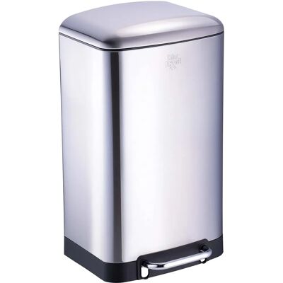 Secchio con pedale in acciaio inox Dirt Devil 30L - Chiusura morbida - Cucina/Bagno Secchio con pedale in acciaio inox Dirt Devil 30L - Chiusura morbida - Cucina/Bagno