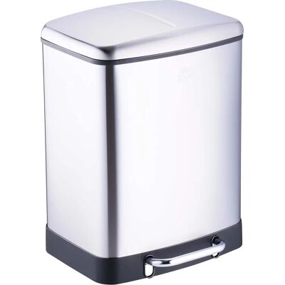 Poubelle à Pedale en Acier Inoxydable Dirt Devil 2x12L - WC Salle de Bain - Publicité Poubelle à Pedale en Acier Inoxydable Dirt Devil 2x12L - WC Salle de Bain - Publicité