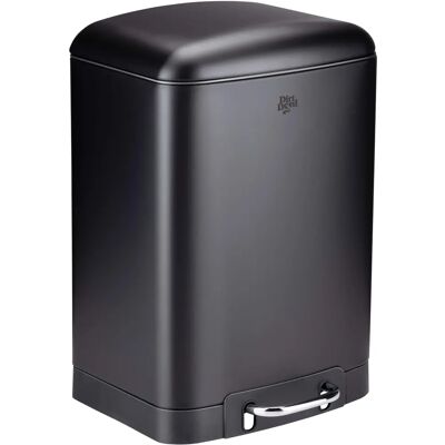 Dirt Devil Steel 12L Pedal Bin - Soft Close - Removable Bin - Black Dirt Devil Steel 12L Pedal Bin - Soft Close - Removable Bin - Black