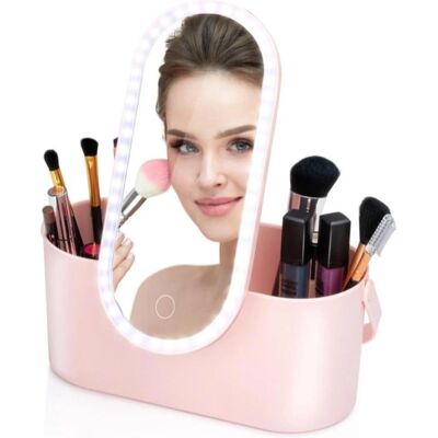 Reis Pink LED Make-up Organizer - Reisetauglich Reis Pink LED Make-up Organizer - Reisetauglich