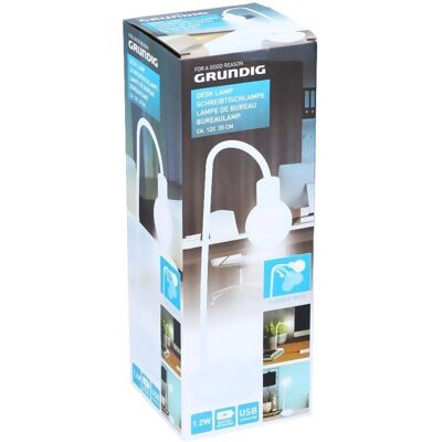 Grundig - Bureaulamp - 12x35 cm - Flexibele hals - Desk lamp Grundig - Bureaulamp - 12x35 cm - Flexibele hals - Desk lamp