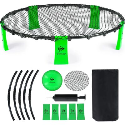 Dunlop Spyderball - 90 x 20 CM - Inkl. Netz, Rahmen, Stangen, Ball, Pumpe und Tragetasche - Max. 4 Spieler Dunlop Spyderball - 90 x 20 CM - Inkl. Netz, Rahmen, Stangen, Ball, Pumpe und Tragetasche - Max. 4 Spieler