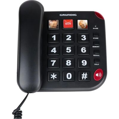 Grundig Senior Telefoon - Eenvoudig, Grote Knoppen, SOS Grundig Senior Telefoon - Eenvoudig, Grote Knoppen, SOS