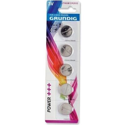 Grundig CR2032 Knopfbatterien - 5 Stück Grundig CR2032 Knopfbatterien - 5 Stück