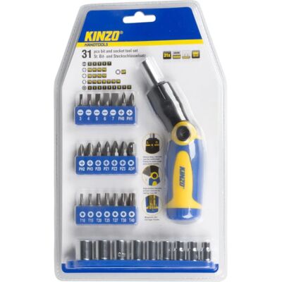 Juego de Destornilladores Ajustables Kinzo con 31 Puntas y Dados - Herramientas DIY Juego de Destornilladores Ajustables Kinzo con 31 Puntas y Dados - Herramientas DIY