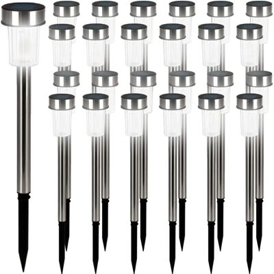 BAKAJI - Ensemble de 8 Lampes Solaires de Jardin - IP44 BAKAJI - Ensemble de 8 Lampes Solaires de Jardin - IP44
