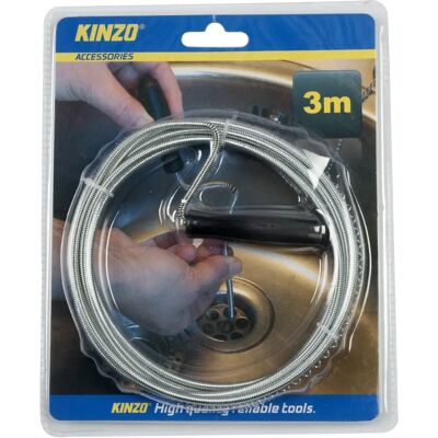 Kinzo Silber Metall 3 m Kolben - Rohrreinigungstool Kinzo Silber Metall 3 m Kolben - Rohrreinigungstool