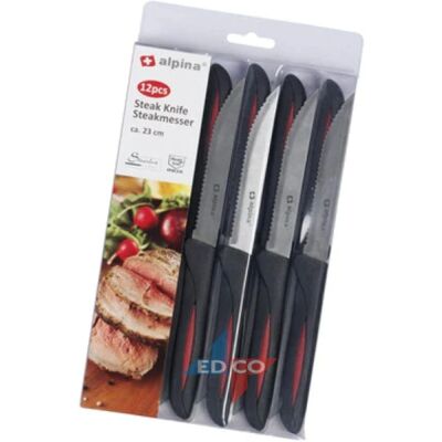 Alpina Steakmesser-Set - Edelstahl - 12 stk - 22,8 cm Alpina Steakmesser-Set - Edelstahl - 12 stk - 22,8 cm