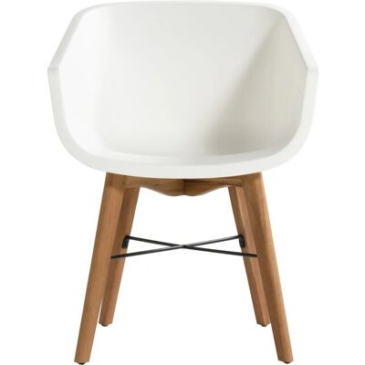 Chaise de jardin Hartman en acacia blanche - Lot de 2 - Publicité Chaise de jardin Hartman en acacia blanche - Lot de 2 - Publicité