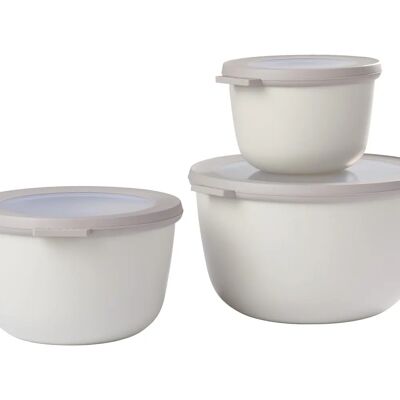 Set de Bols Multi Cirqula de Mepal - Incassable, Blanc, 3 Tailles Set de Bols Multi Cirqula de Mepal - Incassable, Blanc, 3 Tailles
