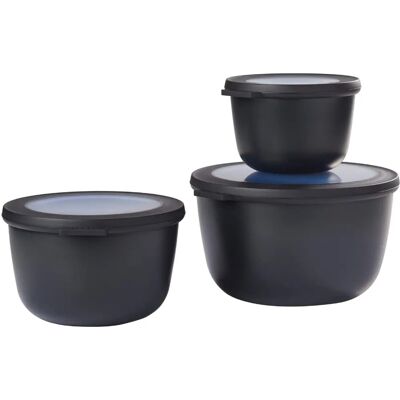 Set di 3 ciotole Mepal Cirqula nero nordico - 350/750/1250 ml Set di 3 ciotole Mepal Cirqula nero nordico - 350/750/1250 ml