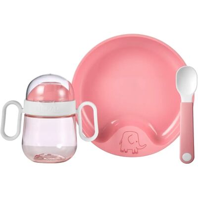Set Rose Mio de Mepal - Vaisselle pour Enfants - 6m+ - Publicité Set Rose Mio de Mepal - Vaisselle pour Enfants - 6m+ - Publicité