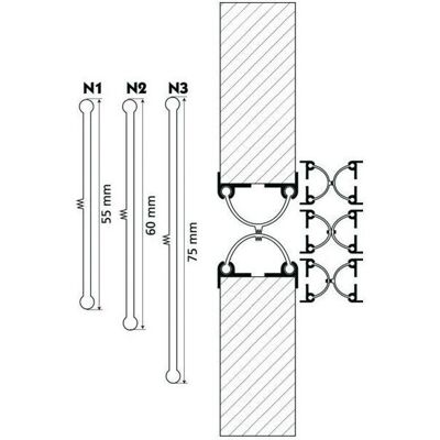France Calfeutrage Modello 7003403 - Guarnizione Porta Legno France Calfeutrage Modello 7003403 - Guarnizione Porta Legno