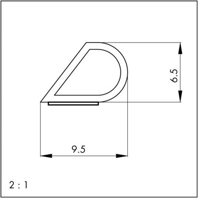 Ellen Model 6102506 Selbstklebende Silikontürdichtung - Türdichtung Ellen Model 6102506 Selbstklebende Silikontürdichtung - Türdichtung