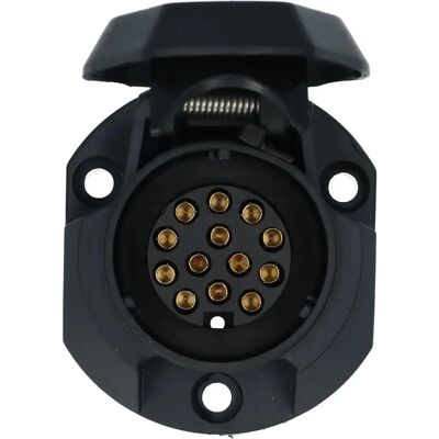 Carpoint 13-Pin Gray Trailer Socket - Secure Light Connection Carpoint 13-Pin Gray Trailer Socket - Secure Light Connection