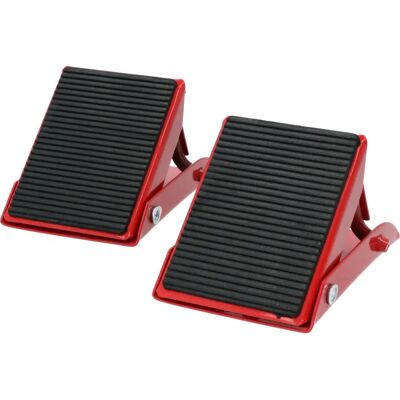 Cales de roue en métal pour caravane - Lot de 2 supportent 900kg Cales de roue en métal pour caravane - Lot de 2 supportent 900kg