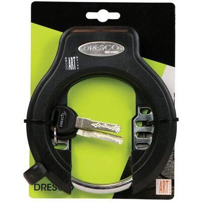 Dresco Art2** ringslot 14,7 x 18,8 cm RVS Zwart - fietsslot Dresco Art2** ringslot 14,7 x 18,8 cm RVS Zwart - fietsslot
