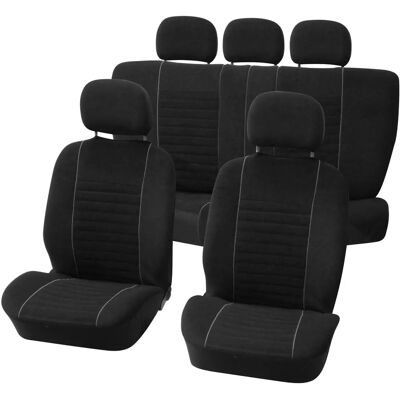 Carpoint Velour Sätesskydd - Svart / Grå - Skyddar & Förnyar Carpoint Velour Sätesskydd - Svart / Grå - Skyddar & Förnyar
